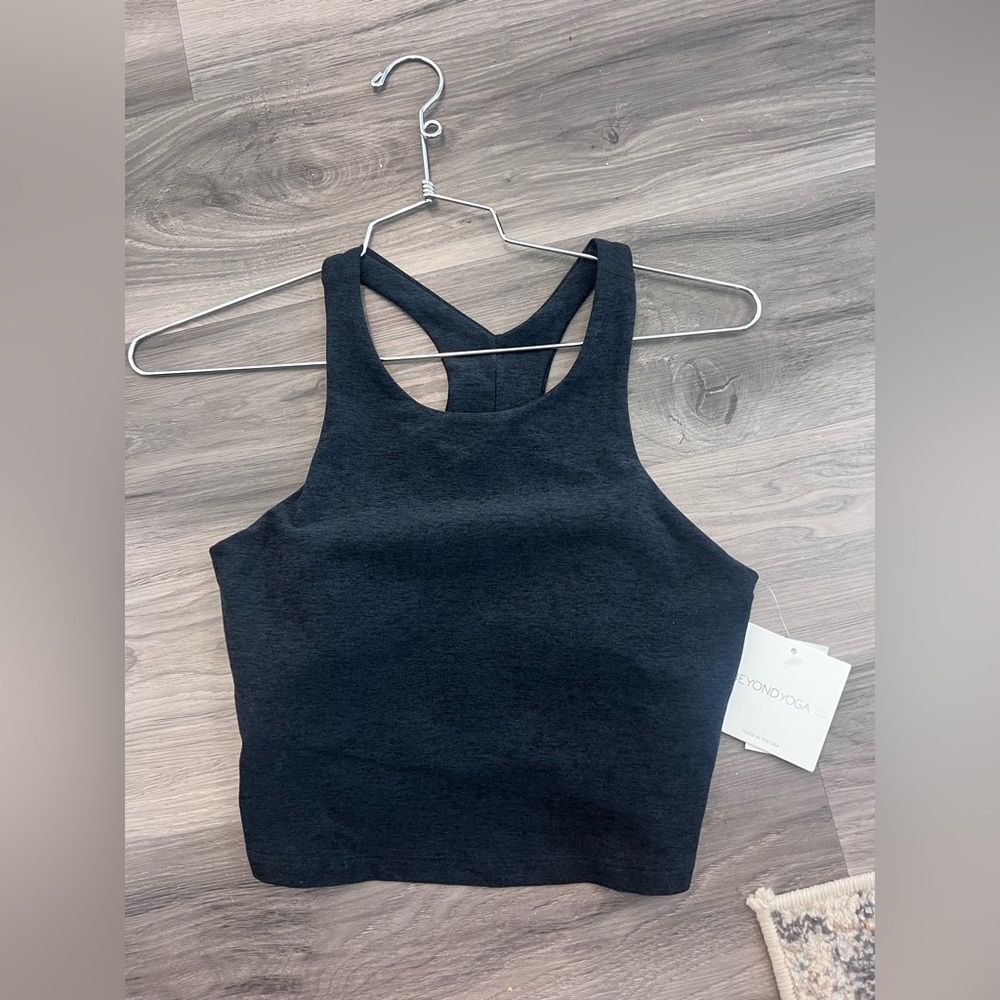 NWT Beyond Yoga Darkest Night Cropped Tank Top